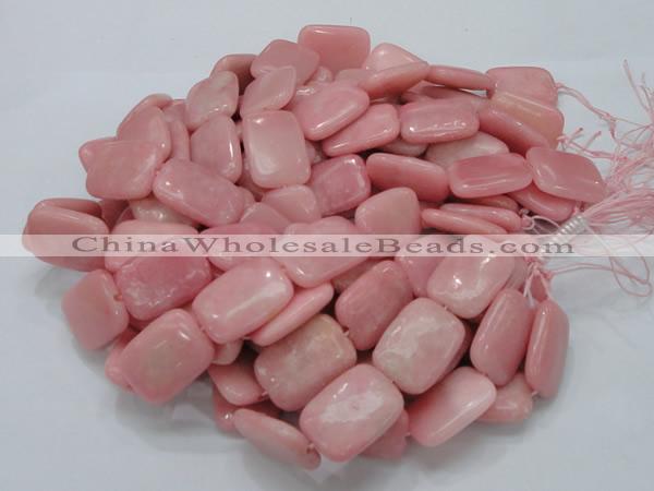 COP428 15.5 inches 20*30mm rectangle Chinese pink opal gemstone beads