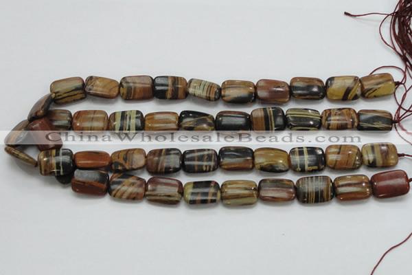 COP432 15.5 inches 13*18mm rectangle natural brown opal gemstone beads