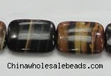 COP433 15.5 inches 18*25mm rectangle natural brown opal gemstone beads