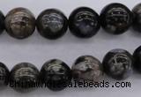 COP453 15.5 inches 8mm round natural grey opal gemstone beads