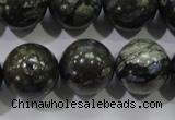 COP458 15.5 inches 18mm round natural grey opal gemstone beads