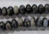 COP471 15.5 inches 8*12mm rondelle natural grey opal gemstone beads