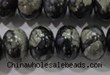 COP473 15.5 inches 13*18mm rondelle natural grey opal gemstone beads