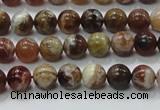 COP501 15.5 inches 8mm round natural red opal gemstone beads