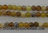 COP586 15.5 inches 4mm round natural yellow & green opal beads