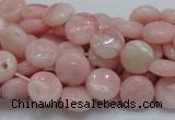 COP59 15.5 inches 6mm flat round natural pink opal gemstone beads