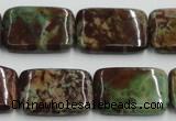 COP611 15.5 inches 18*25mm rectangle green opal gemstone beads