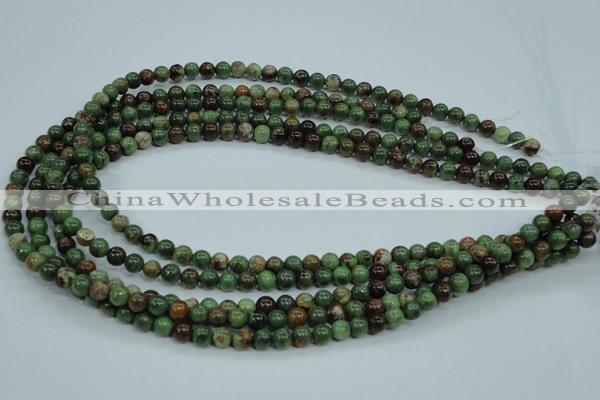 COP651 15.5 inches 6mm round green opal gemstone beads wholesale