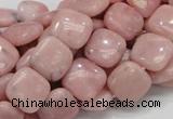 COP68 15.5 inches 12*12mm square natural pink opal gemstone beads