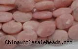 COP71 15.5 inches 10*14mm faceted oval natural pink opal beads