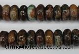 COP754 15.5 inches 6*12mm rondelle green opal gemstone beads