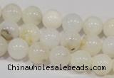 COP902 15.5 inches 10mm round natural white opal gemstone beads