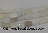 COP911 15.5 inches 6*8mm rectangle natural white opal gemstone beads