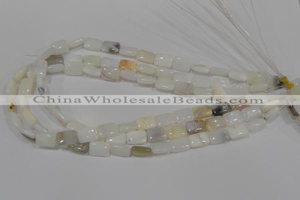 COP913 15.5 inches 12*16mm rectangle natural white opal gemstone beads