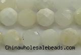 COP932 15.5 inches 8mm faceted round white opal gemstone beads