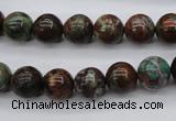 COP987 15.5 inches 10mm round green opal gemstone beads wholesale