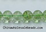 COQ06 16 inches 14mm round dyed olive quartz beads wholesale