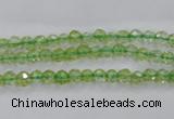 COQ10 16 inches 4mm faceted round dyed olive quartz beads wholesale