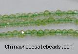 COQ11 16 inches 6mm faceted round dyed olive quartz beads wholesale