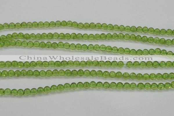 COQ202 15.5 inches 4mm - 5mm round natural olive quartz beads