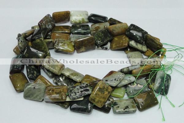 COS09 15.5 inches 18*25mm rectangle ocean stone beads wholesale
