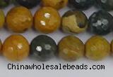 COS203 15.5 inches 10mm faceted round ocean jasper beads