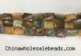 COS252 15.5 inches 12*16mm rectangle ocean stone beads wholesale