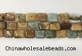 COS253 15.5 inches 13*18mm rectangle ocean stone beads wholesale