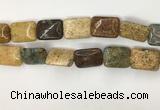 COS254 15.5 inches 15*20mm rectangle ocean stone beads wholesale