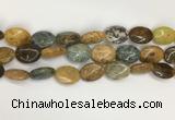 COS258 15.5 inches 10*14mm oval ocean stone beads wholesale