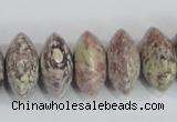 COT08 15.5 inches 10*20mm rondelle osmanthus stone beads