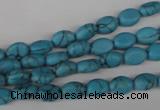 COV06 15.5 inches 6*8mm oval synthetic turquoise beads wholesale