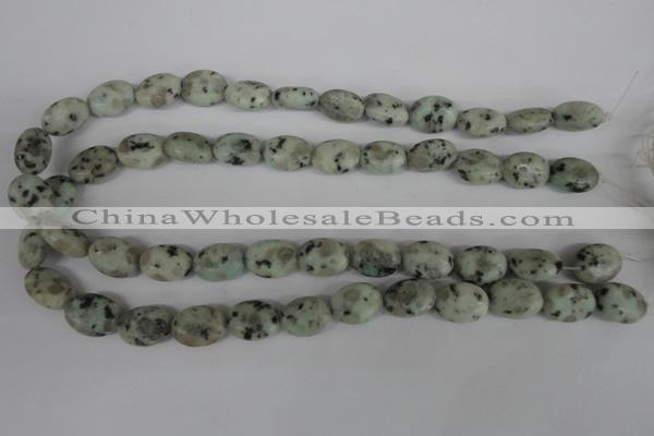 COV107 15.5 inches 12*16mm oval sesame jasper beads wholesale