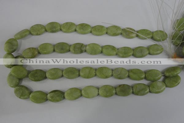 COV127 15.5 inches 13*18mm oval lemon jade beads wholesale