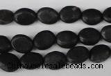 COV14 15.5 inches 8*10mm oval blackstone gemstone beads wholesale