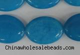 COV161 15.5 inches 18*25mm oval candy jade beads wholesale