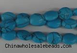 COV20 15.5 inches 8*10mm oval synthetic turquoise beads wholesale