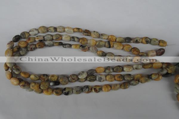 COV26 15.5 inches 8*10mm oval crazy lace agate beads wholesale