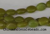 COV28 15.5 inches 8*10mm oval Korean jade gemstone beads wholesale