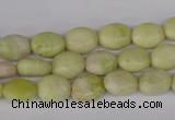 COV29 15.5 inches 8*10mm oval lemon jade gemstone beads wholesale