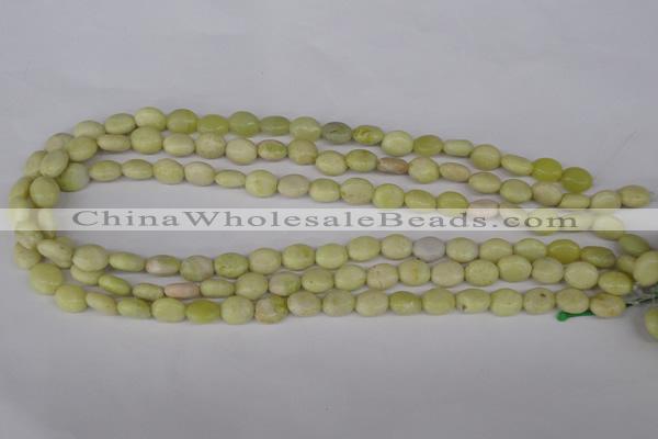 COV29 15.5 inches 8*10mm oval lemon jade gemstone beads wholesale