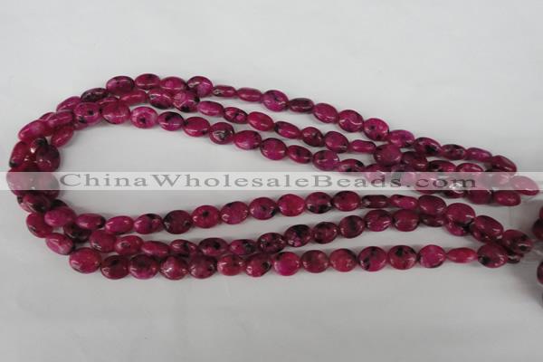 COV30 15.5 inches 8*10mm oval sesame red jasper beads wholesale