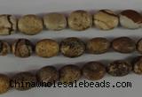 COV34 15.5 inches 8*10mm oval picture jasper beads wholesale