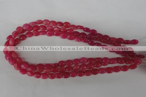 COV40 15.5 inches 8*10mm oval candy jade gemstone beads wholesale