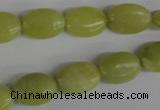 COV70 15.5 inches 10*14mm oval lemon jade beads wholesale
