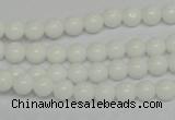 CPB02 15.5 inches 6mm round white porcelain beads wholesale