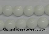 CPB05 15.5 inches 12mm round white porcelain beads wholesale