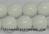 CPB08 15.5 inches 18mm round white porcelain beads wholesale