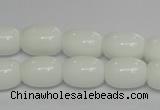 CPB11 15.5 inches 10*14mm drum white porcelain beads wholesale