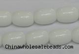 CPB12 15.5 inches 12*16mm drum white porcelain beads wholesale